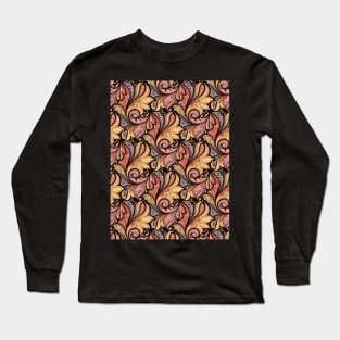 Floral Pattern in Paisley Garden Indian Style Long Sleeve T-Shirt